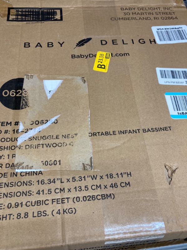 Photo 1 of Baby Delight Snuggle Nest Bassinet | Portable Baby Bed | for Infants 0 – 5 Months | Driftwood Grey