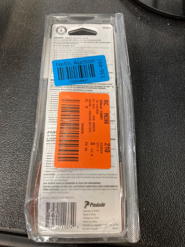 Photo 3 of Paslode, Lithium-Ion Rechargeable Battery, 902654, For all Paslode Cordless Lithium-Ion Tools