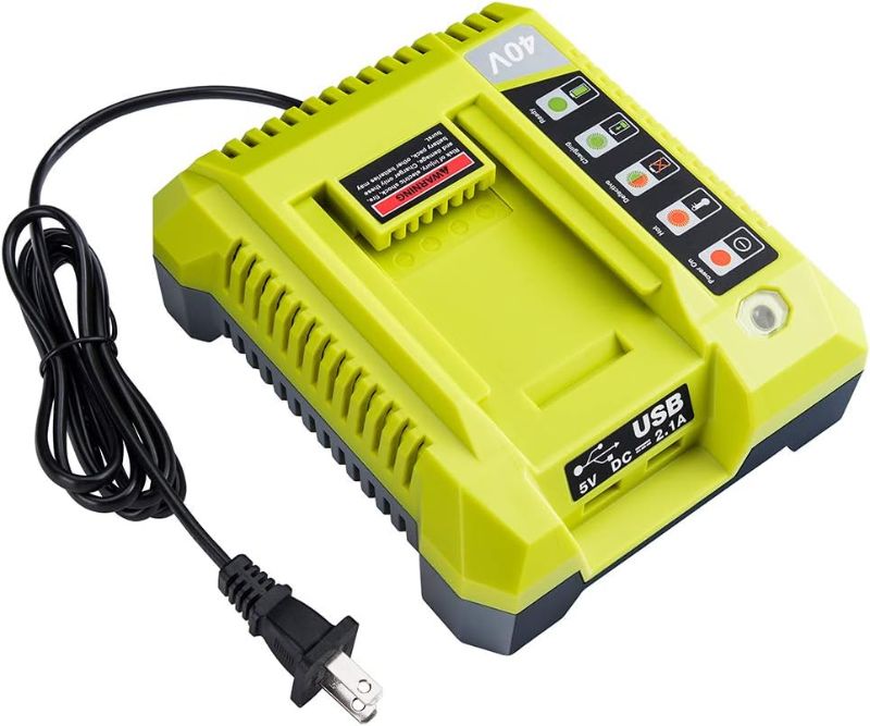 Photo 1 of 40V Charger for Ryobi, Hipoke OP401 Lithium-ion Battery Charger for OP4015 OP4026 OP4026A OP4030 OP4040 OP4050 OP4050A OP4060 OP40261 OP40301 OP40401 OP40501 OP40601 Ryobi 40V Lithium-ion Battery