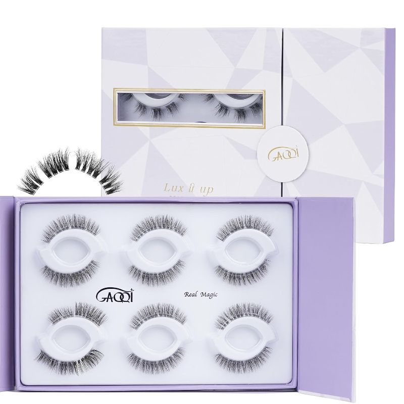 Photo 1 of GAQQI Lash Clusters, False Eyelash Wisps 60PCS, DIY Lash Extension Pre-mapped Open Eyes Individual Lashes, Wispy and Fluffy Eyelashes(2 PCK)