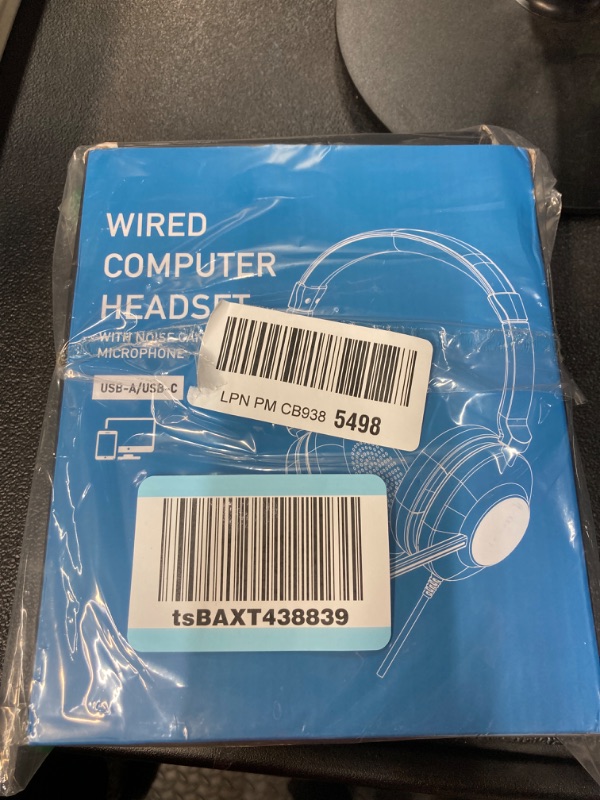 Photo 4 of USB Headset with Microphone for PC, Wired headset with Noise Cancelling Mic, in-line Controls Volume & Mute Button, Computer Headset for Work from Home/Office/ Call center/Online Class/Zoom/Teams