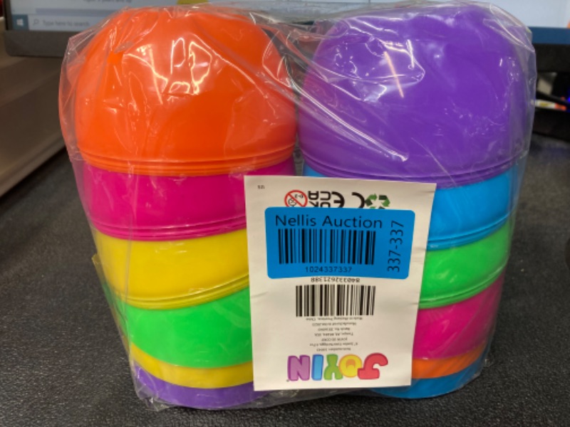 Photo 1 of JOYIN 6 Pcs Jumbo Colorful Easter Eggs, 6” Plastic Easter Eggs, Fillable Surprise Empty Eggs for Easter Eggs Hunt Game, Egg Toddler Toy, Basket Stuffers Fillers, Toys Filling Treats, Party Favors