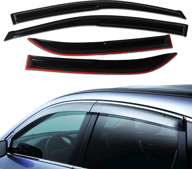 Photo 1 of 4PCS Window Visors Rain Guard Side Window Deflectors Fits for 2009-2013 Corolla 1.8L 2.4L Window Rain Guards