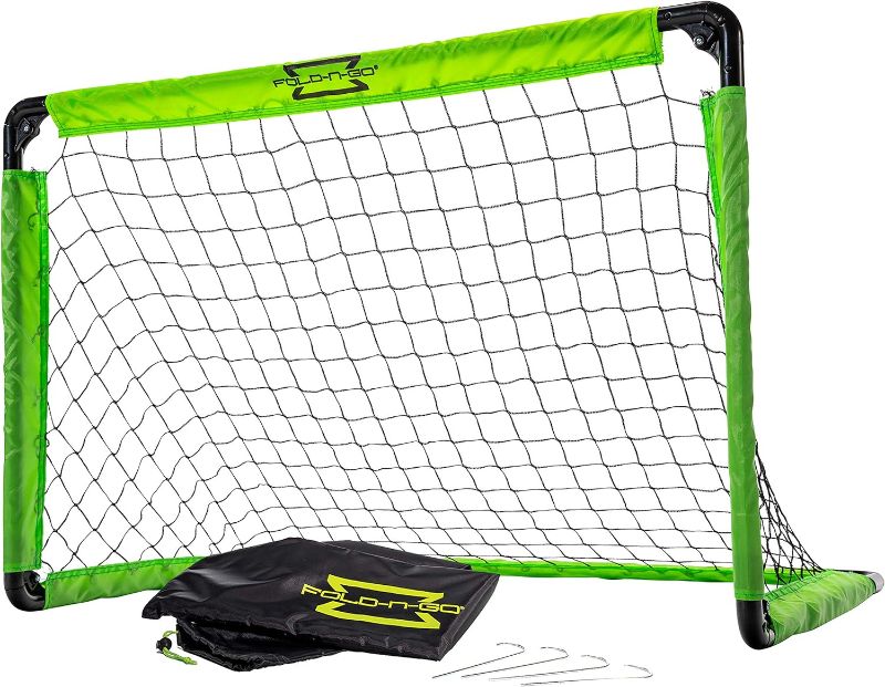 Photo 1 of Franklin Sports Portable Mini Soccer Goal - Folding Indoor + Outdoor Kids Mini Soccer Net with Carry Bag - Plastic Backyard Youth Goal with Ground Stakes -...
