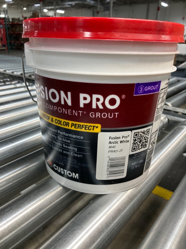 Photo 3 of Custom Building Products Fusion Pro #640 Arctic White (2)-1 gal. Single Component Stain Proof Grout