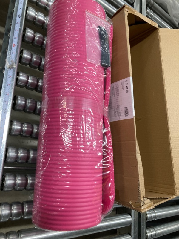 Photo 2 of Amazon Basics 1/2-Inch Extra Thick Exercise Yoga Mat Pink Yoga Mat