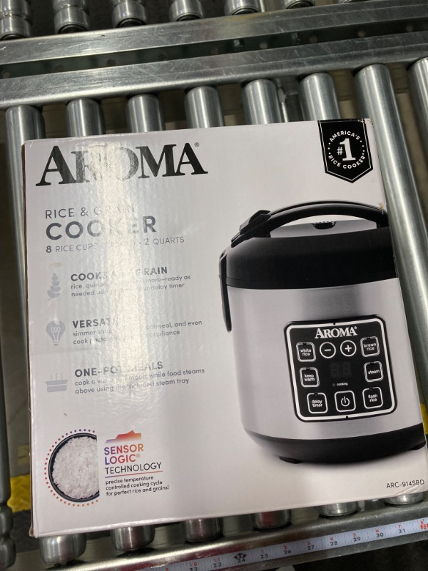 Photo 7 of Aroma Housewares ARC-914SBD Digital Cool-Touch Rice Grain Cooker and Food Steamer, Stainless, Silver, 4-Cup (Uncooked) / 8-Cup (Cooked) Basic