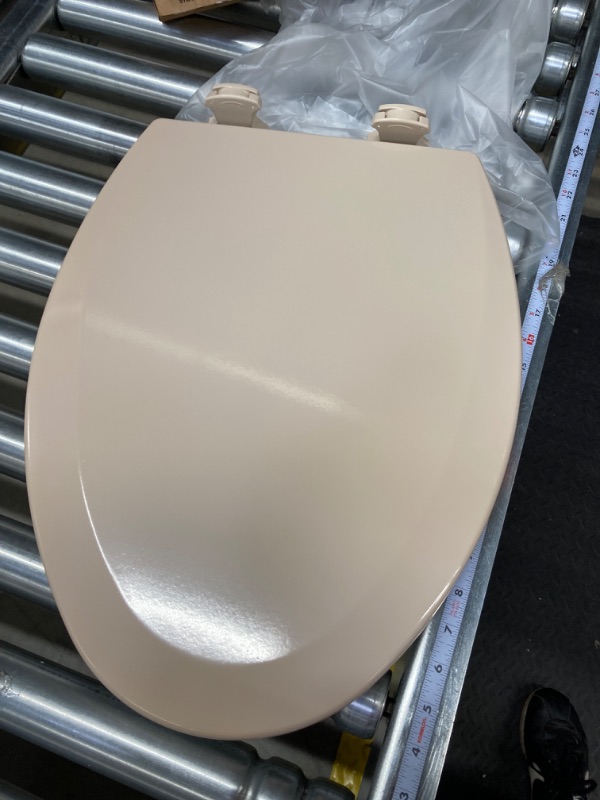 Photo 2 of Bemis Molded Wood Elongated Toilet Seat Finish: Fawn Beige