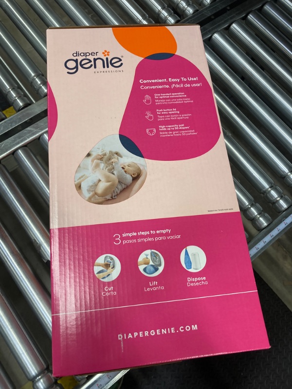 Photo 4 of Diaper Genie Expressions Pail | Odor-Controlling Baby Diaper Disposal System | Includes Diaper Pail and 1 Starter Refill Bag