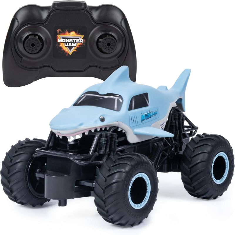 Photo 1 of Monster Jam, Official Megalodon Remote Control Monster Truck for Boys and Girls, 1:24 Scale, 2.4 GHz, Kids Toys for Ages 4-6+