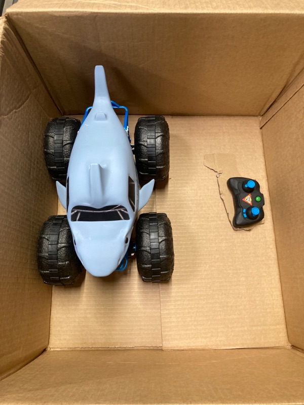 Photo 2 of Monster Jam, Official Megalodon Remote Control Monster Truck for Boys and Girls, 1:24 Scale, 2.4 GHz, Kids Toys for Ages 4-6+