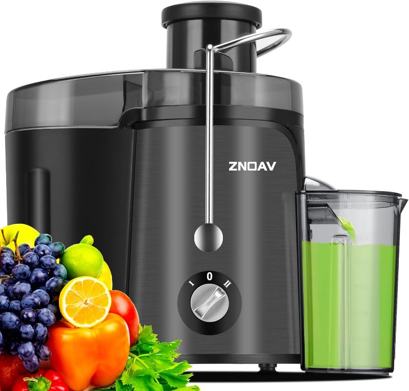 Photo 1 of Juicer Machine, 600W Juicer with 3.5” Wide Chute for Whole Fruits and Veg, Juice Extractor with 3 Speeds, BPA Free, Easy to Clean, Compact Centrifugal Juicer Anti-drip (grey)