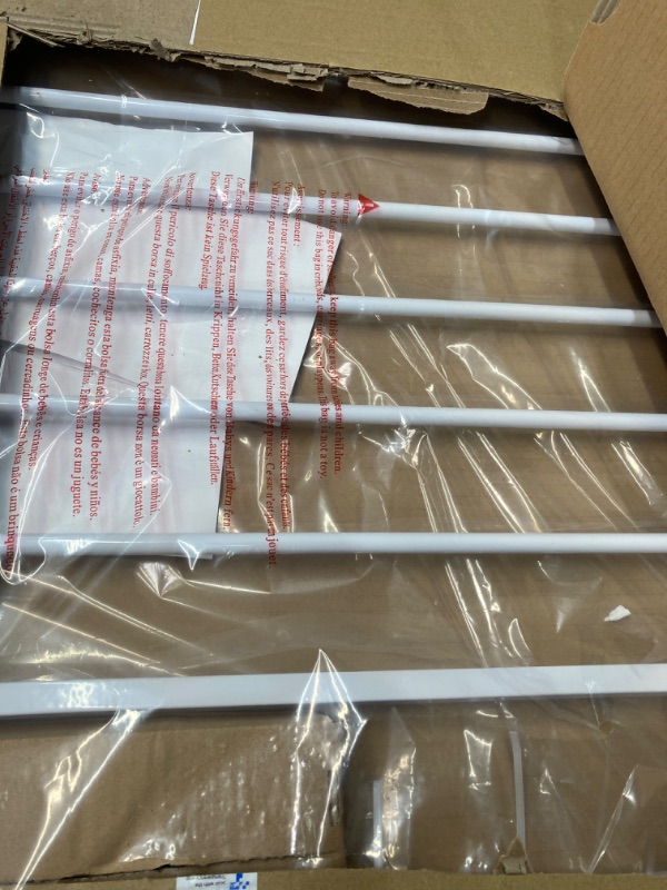 Photo 1 of Baby Gate for Stairs, 29.9" High Safety Pet Gates for Dogs, Fits Between 25.5" and 28.3", Easy Walk Safety Gates for Baby, Easy Install Pressure/Hardware Mounted Dog Gates for House Indoor 28.3" Wide