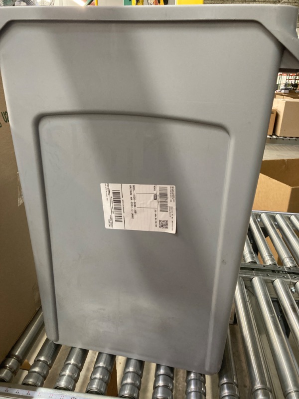 Photo 2 of Rubbermaid Commercial hProducts Slim Jim 23 Gal. Gray Rectangular Vented Trash Can