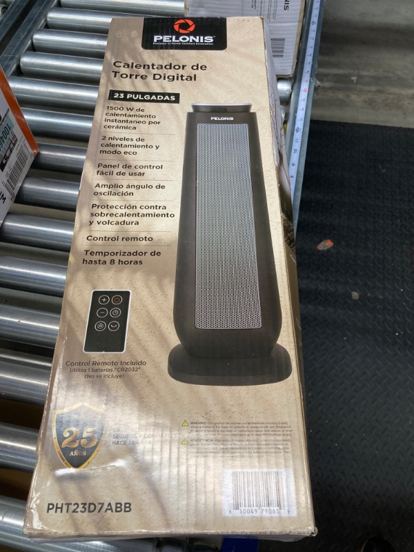 Photo 1 of 23 in. 1500-Watt Digital Tower Ceramic Heater