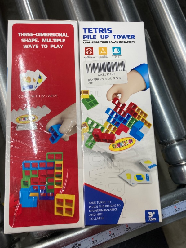 Photo 2 of Tetra Tower Game-16 PCS Tetra Tower Stacking Game,Family Board Game, Balance Stacking Block Game Great for Family, Parties, Travel, (16 PCS+22 Card)