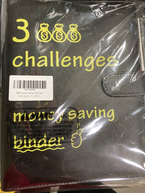 Photo 2 of 100 envelopes Money Saving Challenge,$5050 Money Saving Binder w/Cash envelopes,A5 Envelope Savings Challenge Book,Cash Stuffing Binder w/Numbers Pouches for Women&Budgeting Planner(Black)