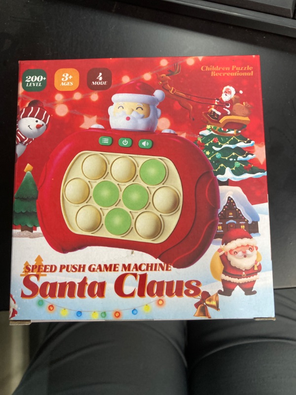 Photo 2 of Christmas Santa Claus Pop Fidget Game Toys,Quick Push Pattern Electric Poping Bubble Squeeze Sensory Fidget Toys, Handheld Console Game Machine,Mini Games Sensory Toys for Xmas Birthday Gifts