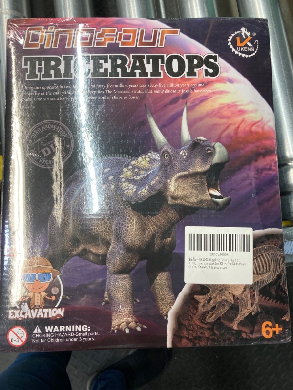 Photo 3 of DIY Dinosaur Fossil Dig Toys, Triceratops Dig Kit, Kids Science Education Dinosaur Fossil Assembly Kit, Easter Boys and Girls STEM Dinosaur Toys Gift