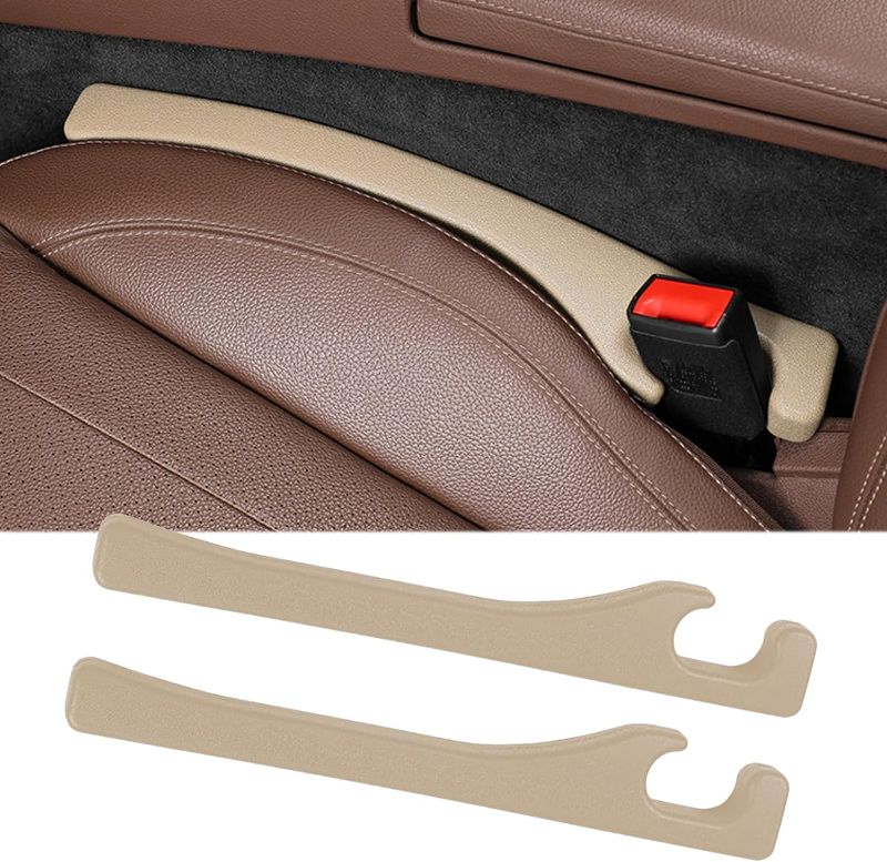 Photo 1 of ***3 PACK*** 2 Pack Car Seat Gap Filler, Universal Fit Car Seat Gap Plug to Fill The Gap Between Seat and Console, Car SUV Truck Accessories Fit Organizer Stop Cellphone Wallet Keys Coins from Dropping(Beige)