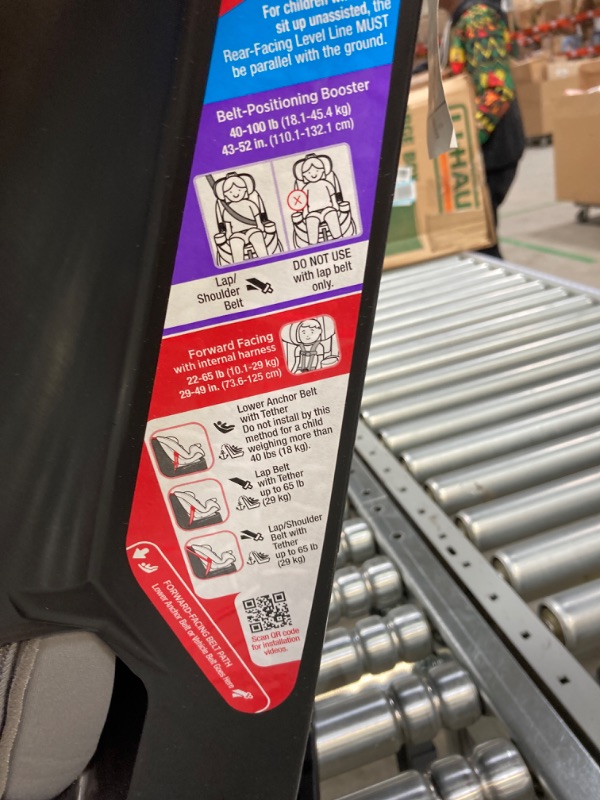 Photo 4 of Safety 1st Grow and Go All-in-One Convertible Car Seat, Rear-facing 5-40 pounds, Forward-facing 22-65 pounds, and Belt-positioning booster 40-100 pounds, Aqua Pop, 1 Count (Pack of 1) Aqua Pop Original