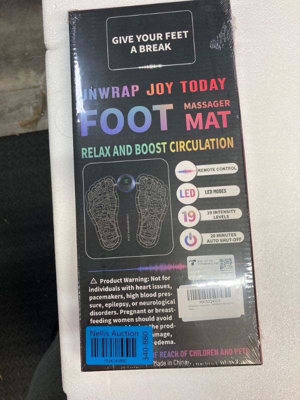Photo 1 of EMS Foot Massager Mat with Remote Control -Improve Circulation, Muscle Relaxation, Pain Plantar Relief,Back & Leg Foot Massage, 8 Body Pads Pro-with Remote Control