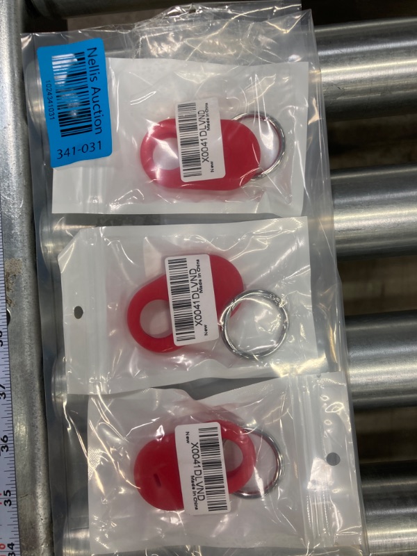 Photo 1 of Smarttag2 Holder and Smarttag2 Keychain,Soft and Shockproof Silicone Smarttag2 Case for Samsung Galaxy SmartTag2,Comes with Ring Metal Snap Keyring for Luggage,Keys,Pets,Kids Bag Red