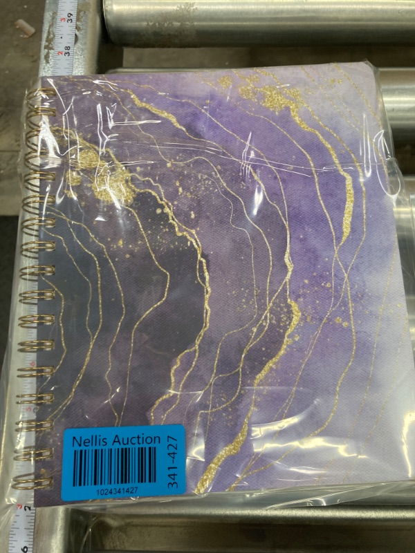 Photo 2 of 2024 Purple Annual Planner by Bright Day, Yearly Monthly Weekly Daily Spiral Bound Dated Agenda Flexible Cover Tabbed Notebook, 8.25 x 6.25