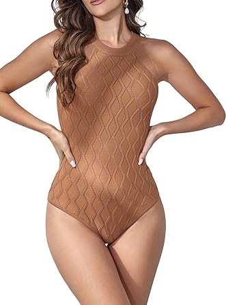 Photo 1 of Damenie Women High Neck Sleeveless Bodysuit Knit Ribbed Tank Tops Slimming Thong Body Suit https://a.co/d/6b8ymWZ