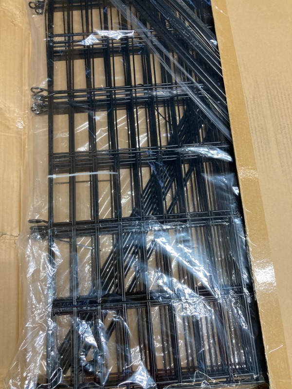 Photo 1 of 10 Panels No Dig Decorative Outdoor Garden Fence with Gate for Yard, 40 in(H) X 23.6 ft(L) Animal Barrier Fencing Rustproof Metal Wire Panel Border for Dog, Rabbits, and Patio Temporary Ground Stakes 40 in(H) X 23.6 ft(L) with Lock