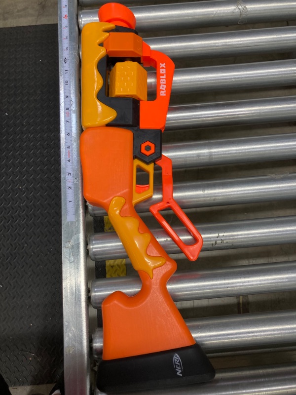 Photo 1 of NERF Roblox Adopt Me!: Bees! Lever Action Dart Blaster, Rotating 8-Dart Drum, 8 Elite Darts, Code to Unlock in-Game Virtual Item Frustration Free Packaging
