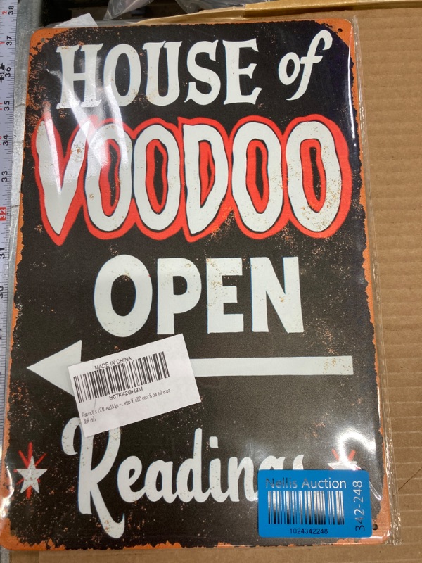 Photo 2 of 8 x 12 Metal Sign - House Voodoo - Retro Wall Decor Home Decor