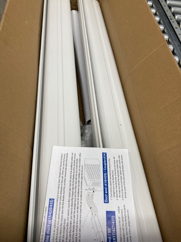 Photo 1 of 3'' 19Ft Line Set Cover Kit for Mini Split Ductless Air Conditioners and Heat Pumps, Central AC Decorative Upgraded UV-Proof Strong& Durability PVC Pipe