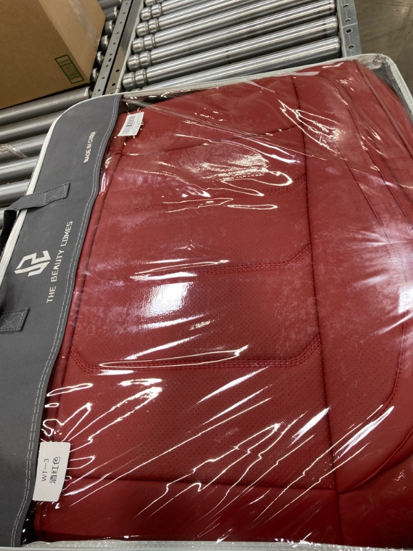 Photo 1 of Isen-CoverAuto Full Coverage Faux Leather Car Seat Covers Universal Fit for Most Cars,Trucks,Sedans and SUVs with Waterproof Leatherette in Automotive Seat Cover Accessories (Wine Red) Wine Red Full Set