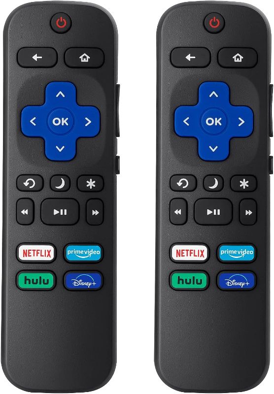 Photo 1 of  ?2Pcs?  Replacement Remote Control Compatible for Roku TV,for TCL Roku/for Hisense Roku/for Onn Roku(Not for Roku Stick,Box and Players) - 2pk
