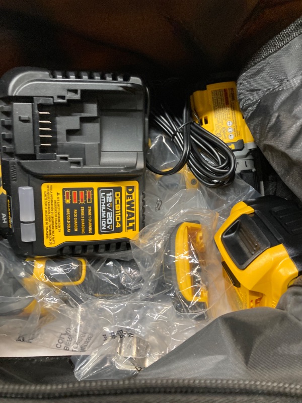 Photo 1 of 20V MAX XR Hammer Drill and ATOMIC Impact Driver 2 Tool Cordless Combo Kit with (2) 4.0Ah Batteries, Charger, and Bag
