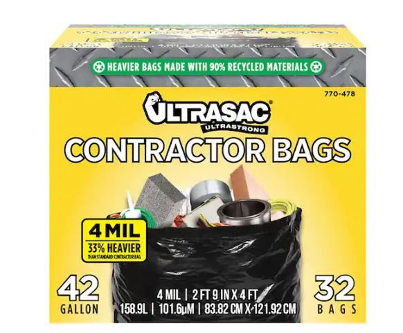 Photo 1 of 42 Gal. Contractor Trash Bag (32 Count)
