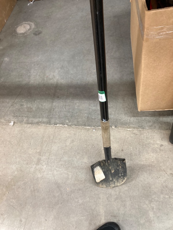 Photo 2 of 47 in. L Fiberglass Handle Carbon Steel Digging Shovel with Grip
