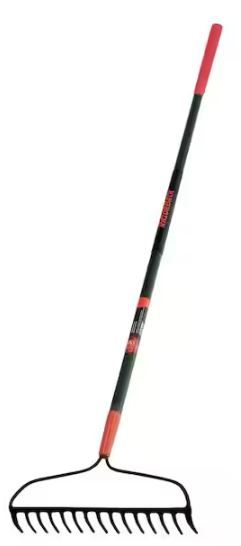 Photo 1 of 60.75 in. Fiberglass Handle15-Tine Forged Steel Bow Rake
