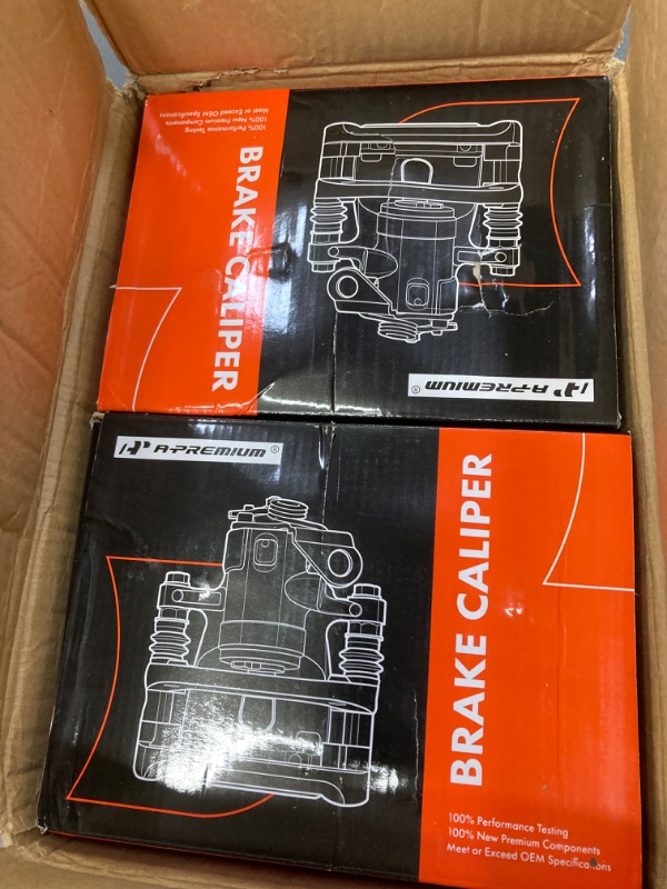 Photo 3 of A-Premium Disc Brake Caliper Assembly with Bracket Compatible with Select Chrysler and Dodge Models - Town & Country, Caravan, Grand Caravan, 2005 - Front Driver and Passenger Side, 2-PC Set