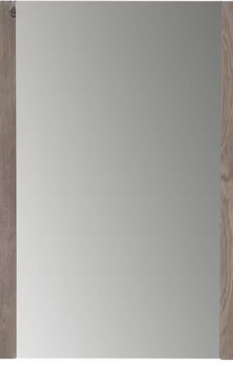 Photo 1 of 20 in. W x 28 in. H Rectangular Wood Framed Wall Bathroom Vanity Mirror in White Washed Oak
