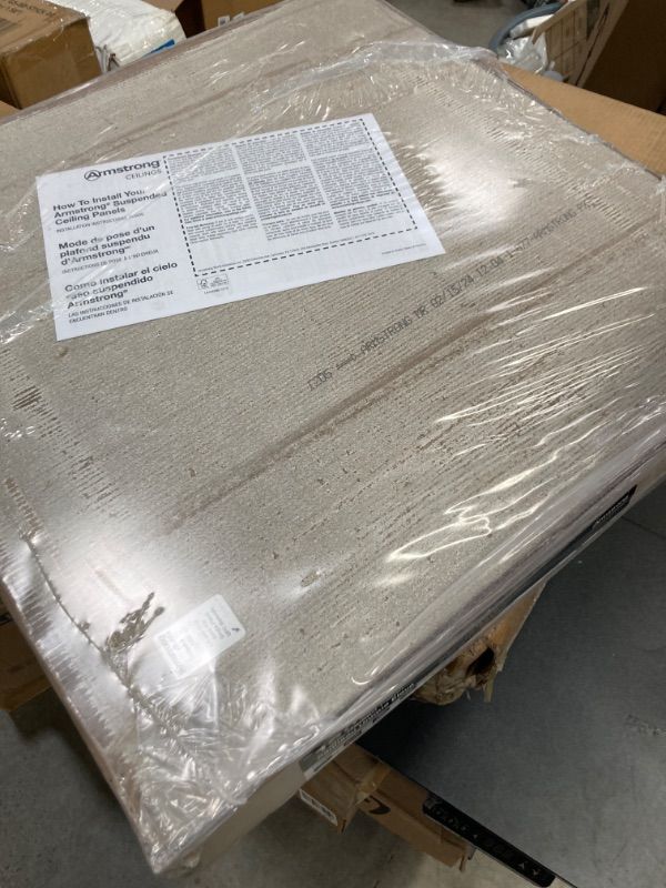 Photo 1 of Armstrong Ceiling Tiles; 2x2 Ceiling Tiles - 6 pc White Ceiling Tiles; Acoustic Ceilings for Suspended Ceiling Grid; LEDGES 1205