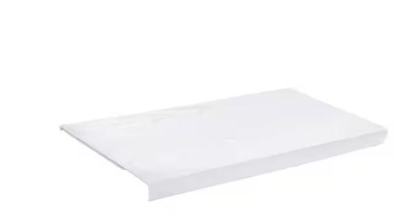 Photo 1 of 2 ft. x 12 in. Decorative Shelf Cover - White
