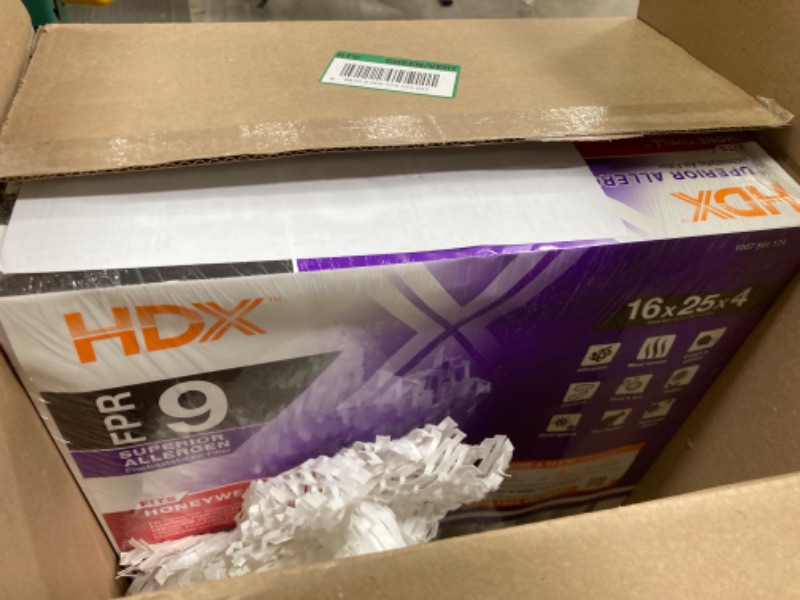 Photo 1 of 16 in. x 25 in. x 4 in. Honeywell Replacement Pleated Air Filter FPR 9, MERV 13
