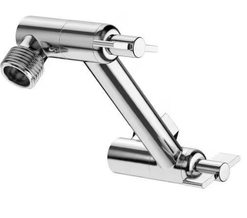 Photo 1 of 4.23 in. L Adjustable Rain Shower Extension Arm in Chrome
