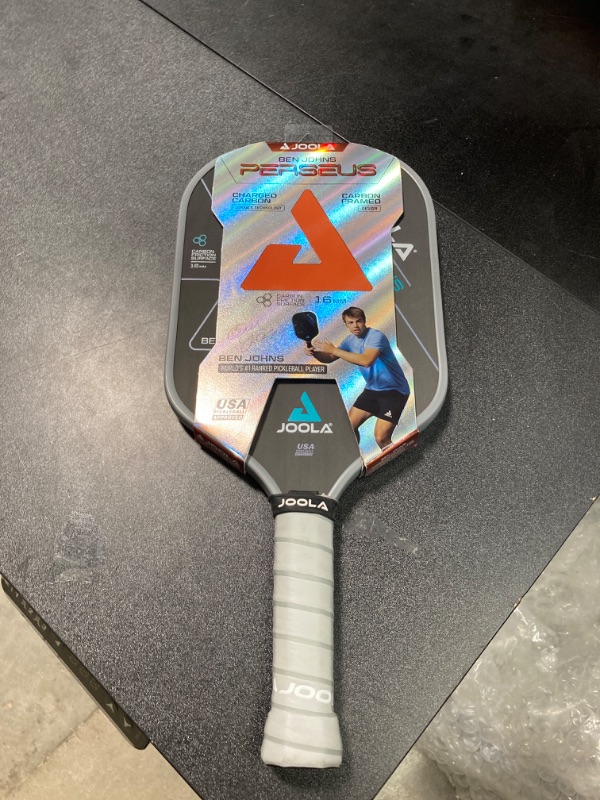 Photo 2 of JOOLA Ben Johns Perseus Pickleball Paddle with Charged Surface Technology for Increased Power & Feel - Fully Encased Carbon Fiber Pickleball Paddle w/Larger Sweet Spot - USAPA Approved. 16mm