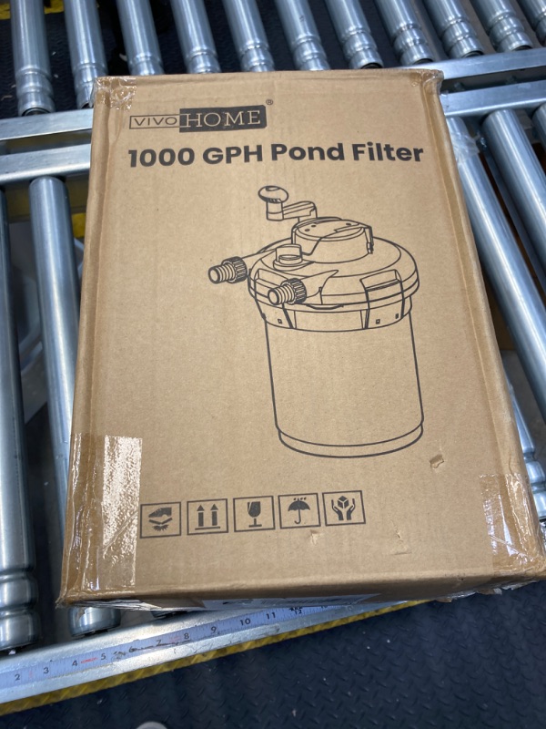 Photo 4 of VIVOHOME Pressurized Biological Pond Filter, 1840GPH Suitable for Koi Ponds up to 1000 Gallons or Ornamental Ponds up to 2100 Gallons