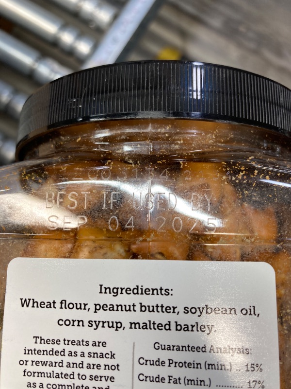 Photo 3 of (Expiration 9/04/2025) Three Dog Bakery Crunchy Pet-zel Bites with Peanut Butter Filling, Premium Treats for Dogs, 24 Ounce Resealable Container