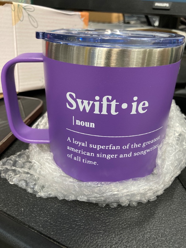 Photo 2 of 4.7 4.7 out of 5 stars 36
TS Fans Gifts, Music Lover Swiftea Coffee Mug, 14oz Stainless Steel Vacuum Insulated Tumbler for Women, Girls, Friends, Mom, Daughter, Sisters, Girlfriend - Birthday Thank You Easter Gifts (Purple)