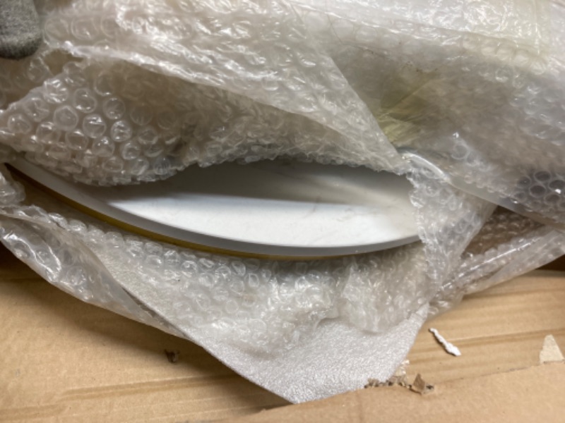 Photo 1 of Round Bar Table, 22" W Gold High Top Table, Marble Pub Table with Non-Slip Stable Base, Modern Style Cocktail Tables for Parties, Living Room, Kitchen, Dining Room, Bistro Table (High: 105cm/41Inch)